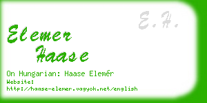 elemer haase business card